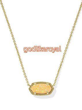 Elisa Gold Short Pendant Necklace